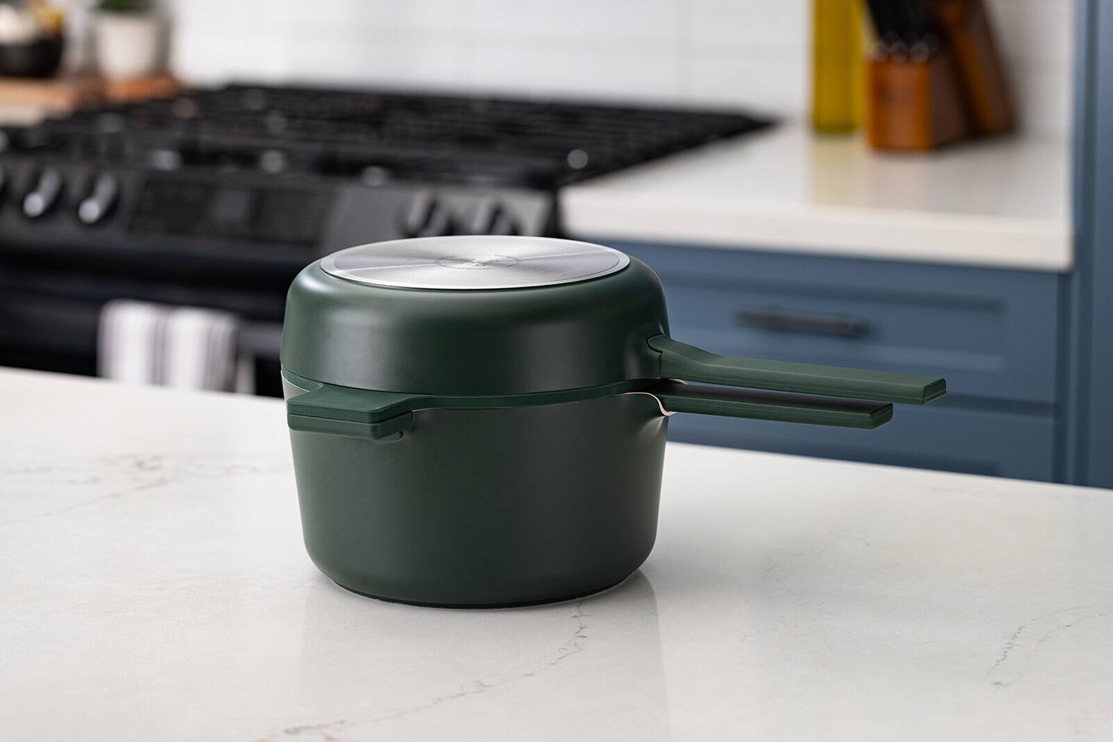 Alt View 4. Alva - Alva Neat 5-Piece Nesting Cookware Set - Green.