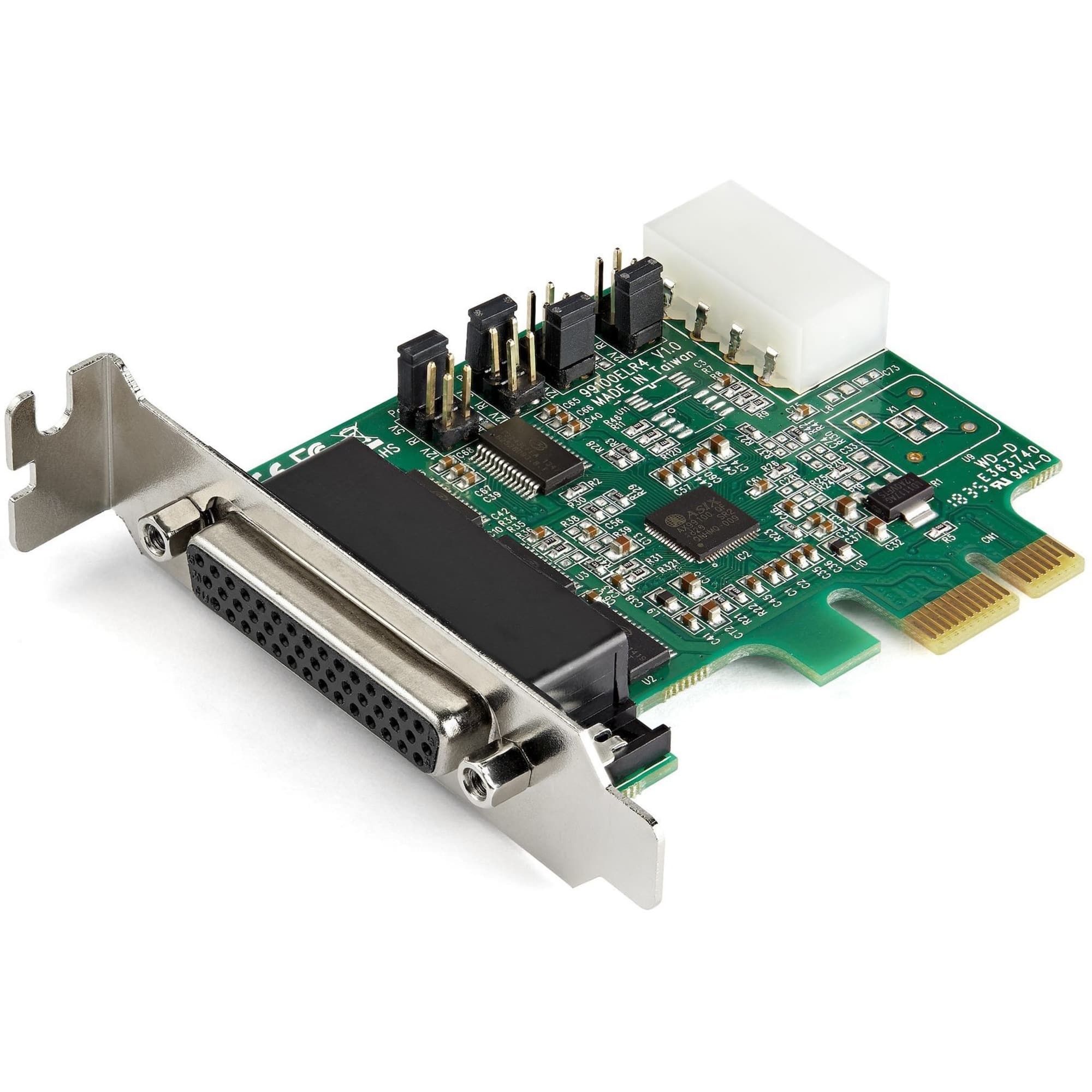 Startech - 4-Port PCI Express RS232 Serial Adapter Card - PCIe Serial DB9 Controller Card 16950 UART - Low Profile