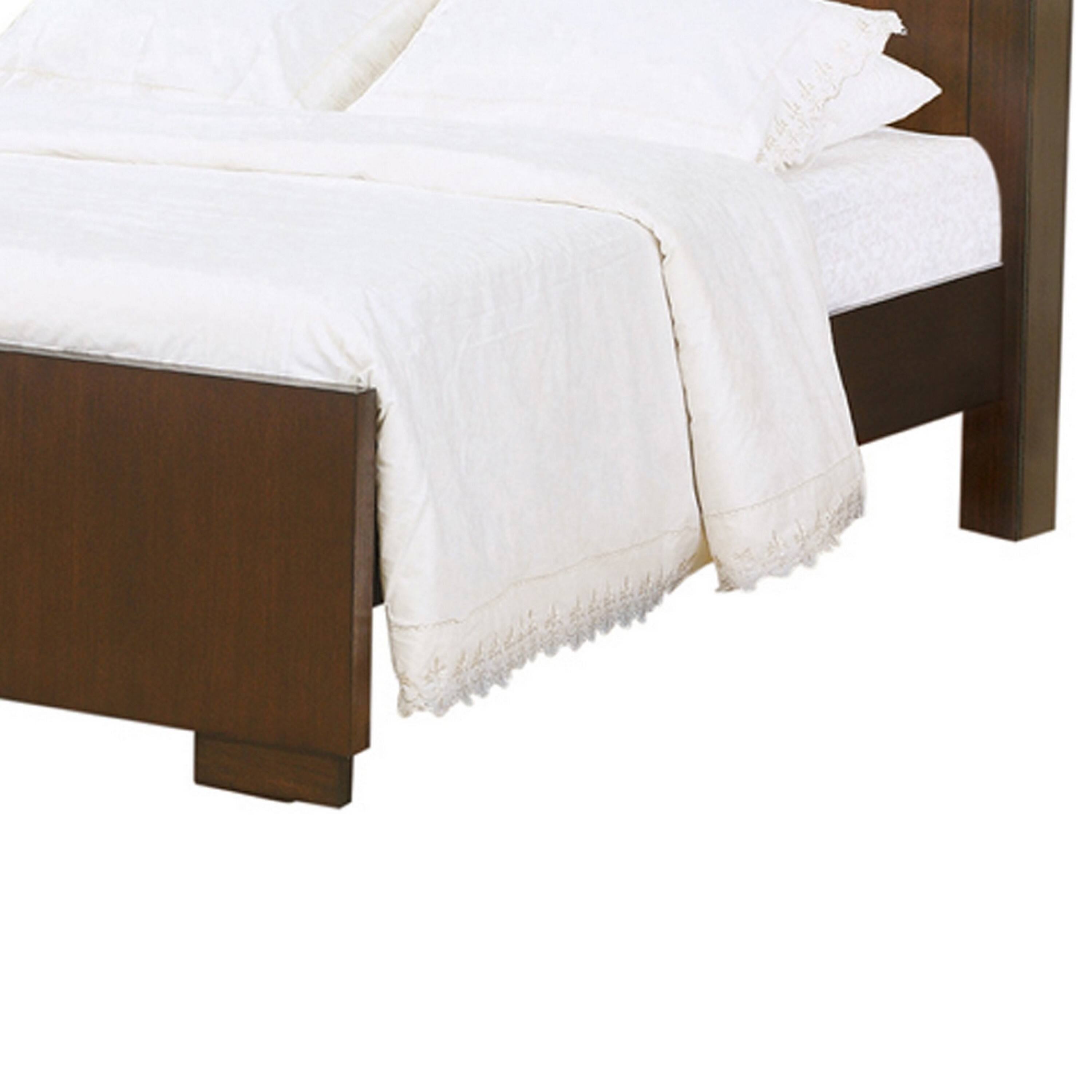 Alt View 2. Manhattan Lane - 3 Open Bookcase Eastern King Size Bed with Soft Light - Brown.