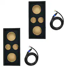 Front. QPower - Q Power Car Audio Subwoofer Box Chuchero For 10" Mids and 3" Tweeters (2 Pack).