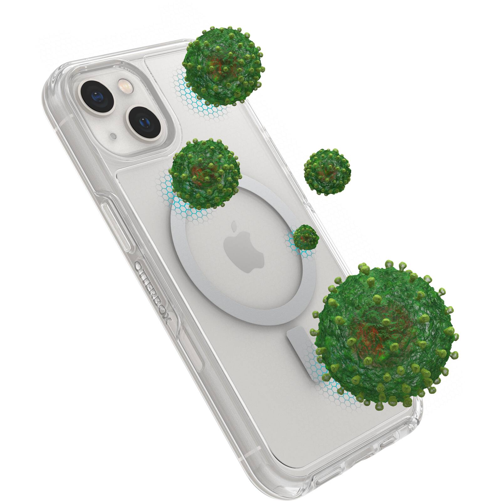 Alt View 1. OtterBox - Symmetry Series+ for MagSafe Soft Shell for Apple iPhone 13 - Feelin Blue.