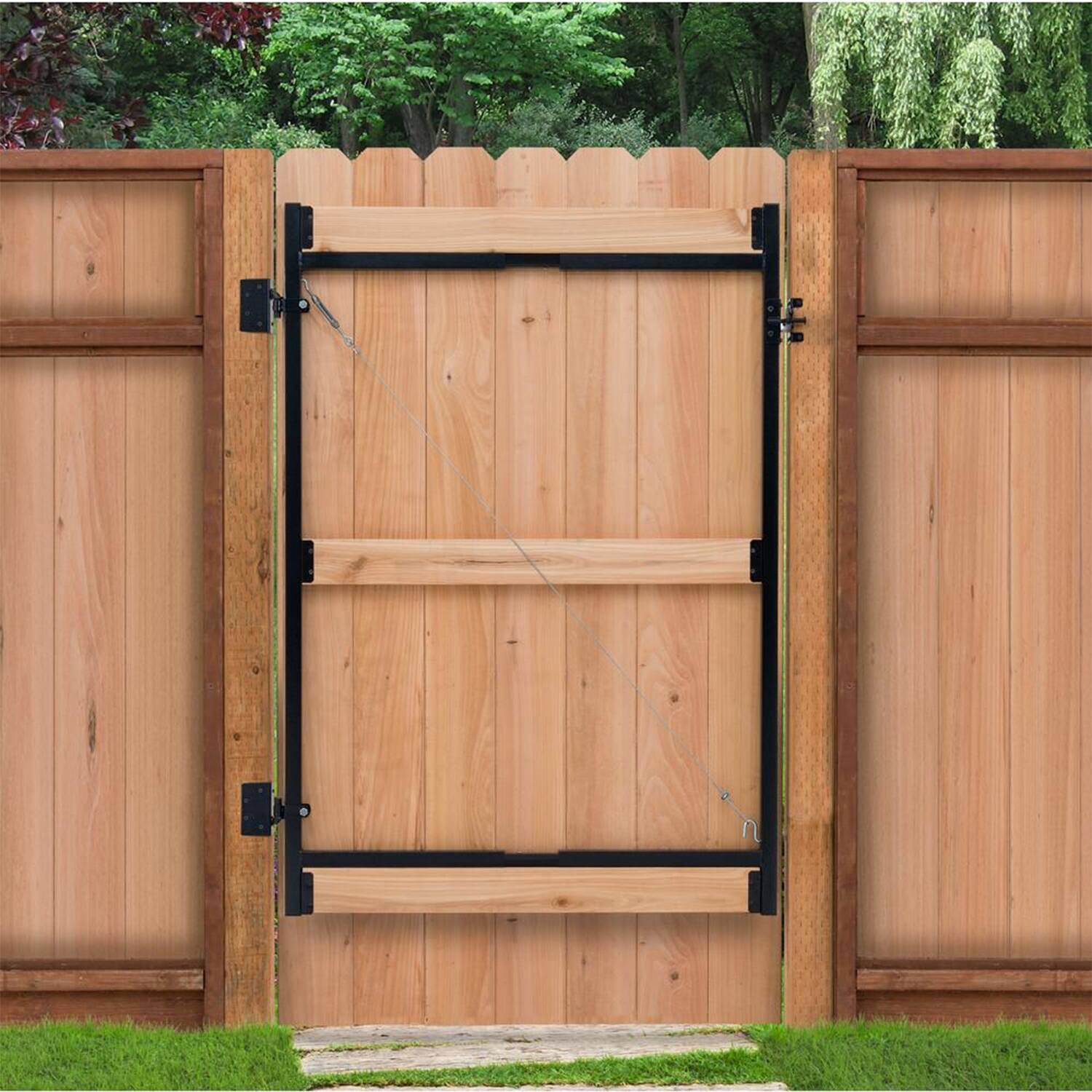 Alt View 2. Adjust-A-Gate - Adjust-A-Gate Steel Frame Gate Building Kit, 36"-60" Wide Up To 7' High (3 Pack) - Black.
