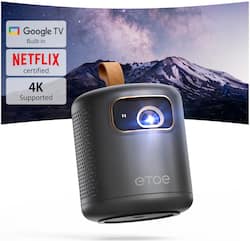 ETOE Dolphin 1080P Mini Projector w/ Google TV/Stand, FHD Portable ETOE Dolphin 1080P Mini Projector w/ Google TV/Stand, FHD Portable