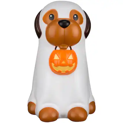 Front. Gemmy - Gemmy LED Blow Mold Ghost Dog Light 1 pk - Multicolored.