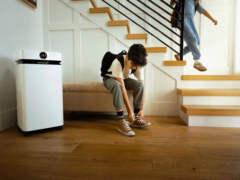 Alt View 7. Airdog - Airdog X8 Air Purifier with Washable Filter, Covers 4035 sq ft, Removes 99.9% to 14.6nm with TPA Tech - White.