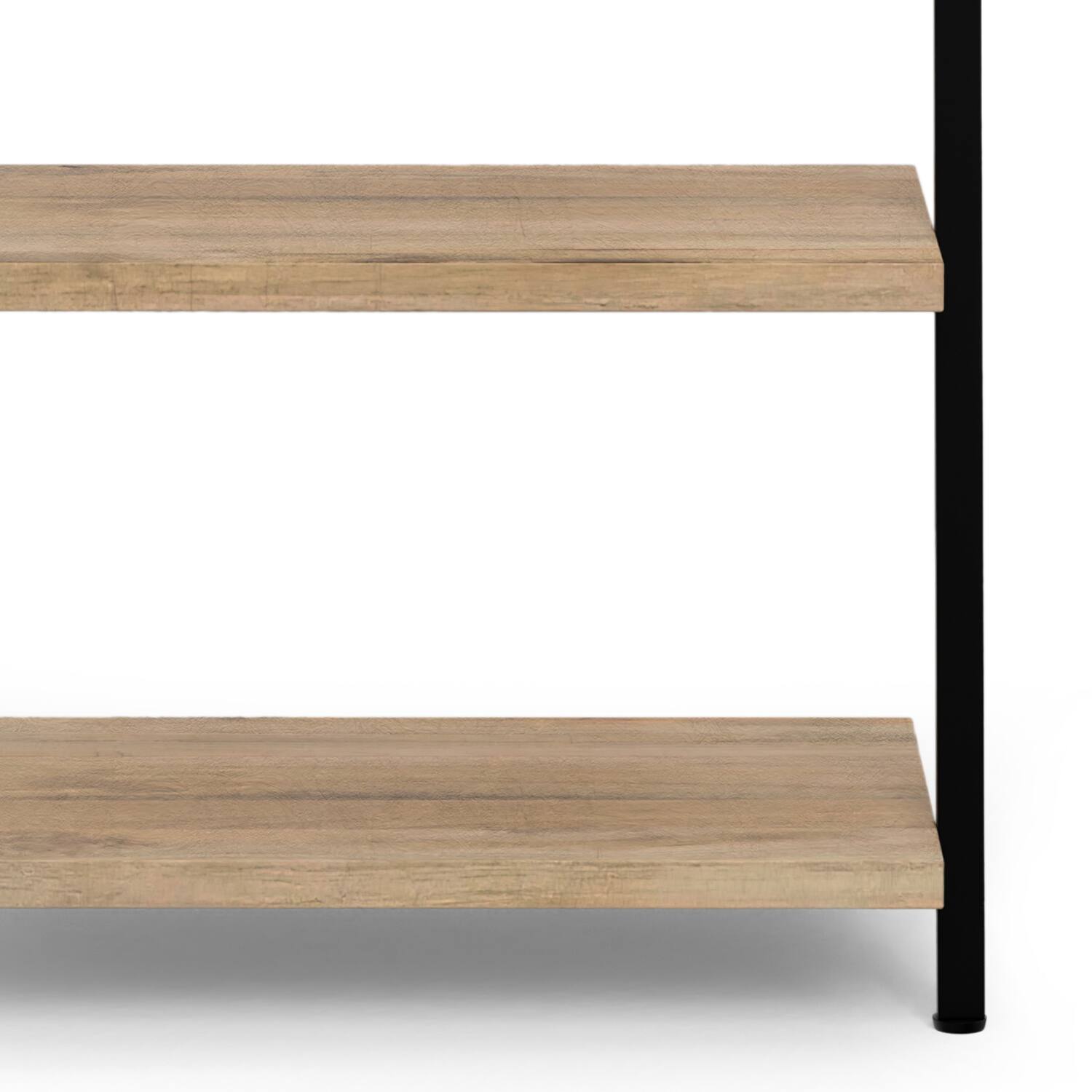 Alt View 2. Simpli Home - Trent SOLID MANGO WOOD and Metal 70 inch x 27 inch Rectangle Industrial Contemporary Ladder Shelf in Natural - Natural.