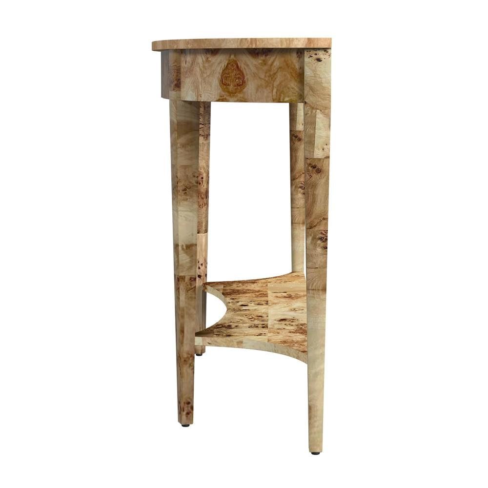 Back. Starlight Canyon Home - Light Brown Half Moon Sofa Table for Living Room or Narrow Entryway - Light Brown.