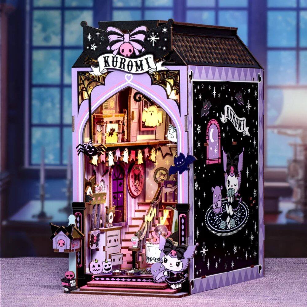 3D Puzzle DIY 3D Book Nook Puzzle Hello Kitty Kuromi Spooky House