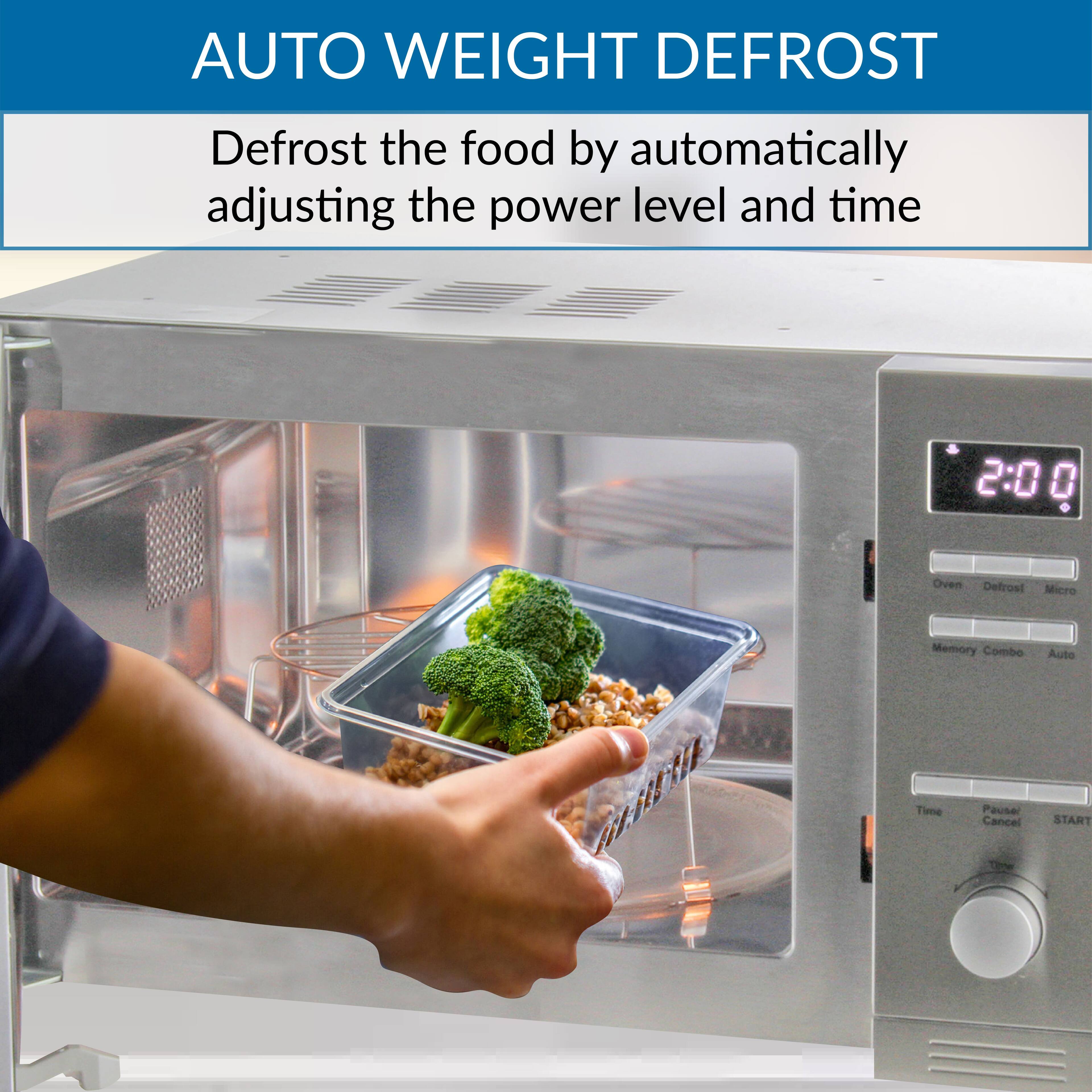 AUTO WEIGHT DEFROST

Defrost the food by automatically adjusting the power level and time