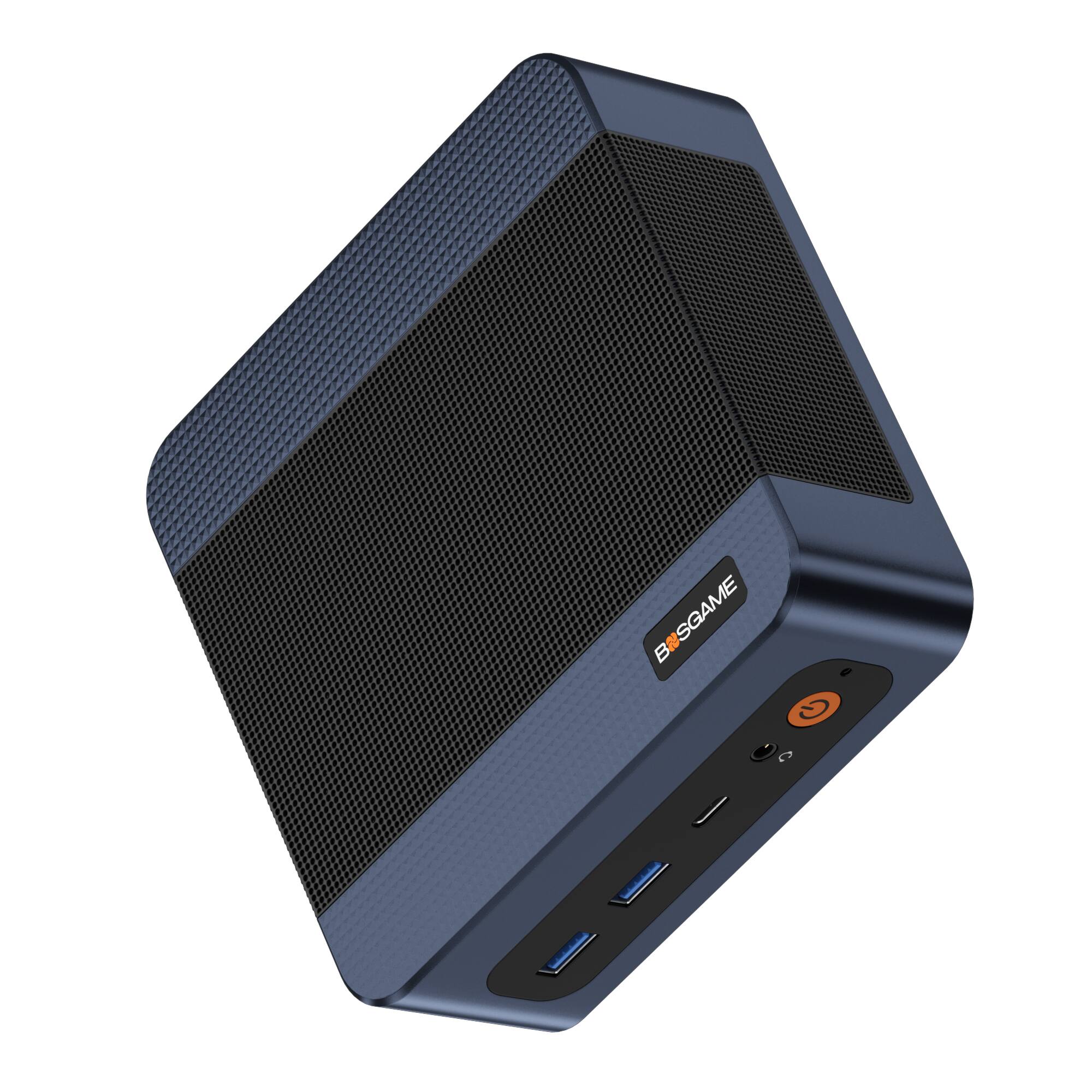 Front. BOSGAME - BOSGAME - E7 Mini PC, Intel Core 3 100U (6C/8T up to 4.7GHz), 16GB DDR4 RAM& 512GB SSD, Windows 11 Pro Pre-installed WiF.