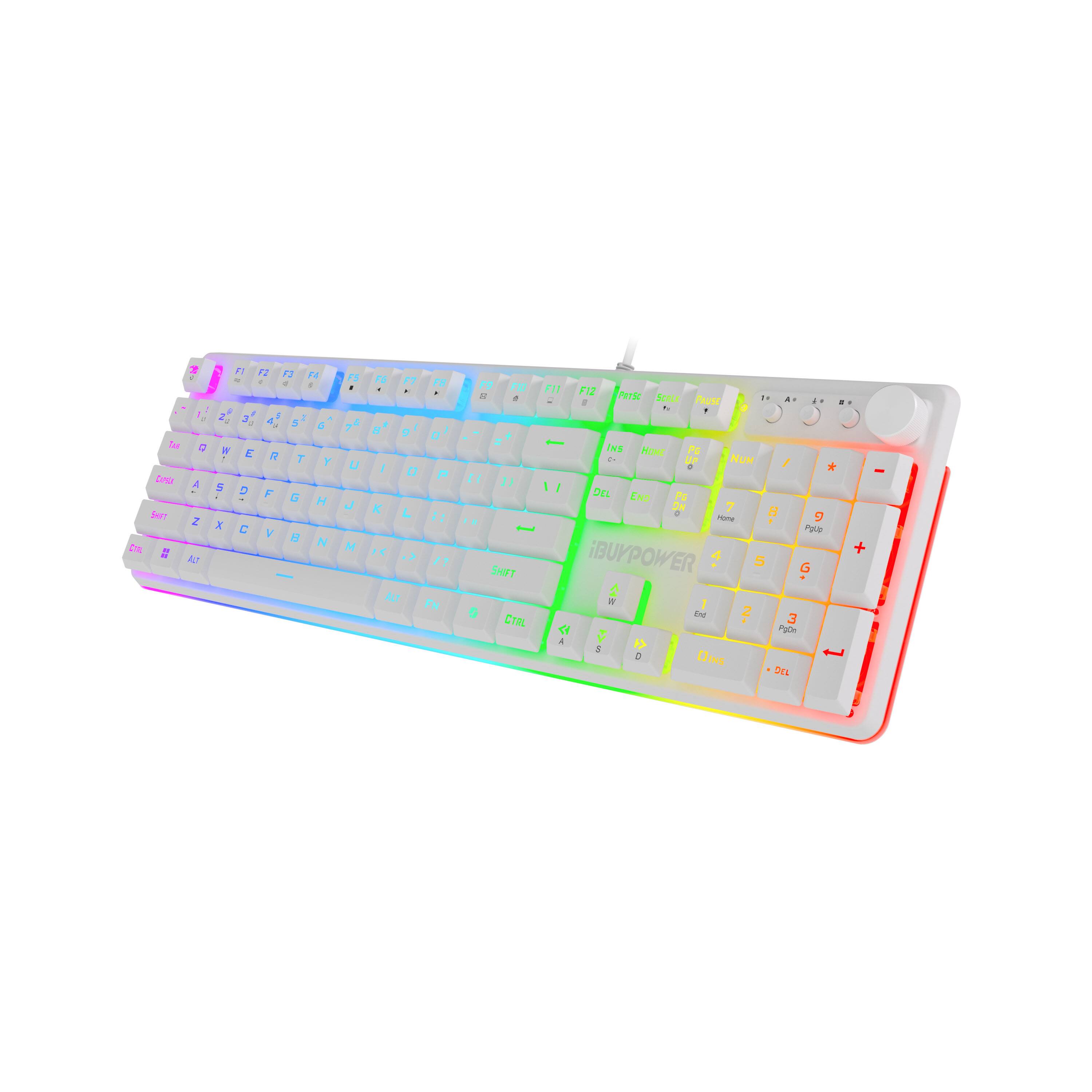 iBUYPOWER Chimera KM10 RGB Gaming Keyboard and Mouse Combo White