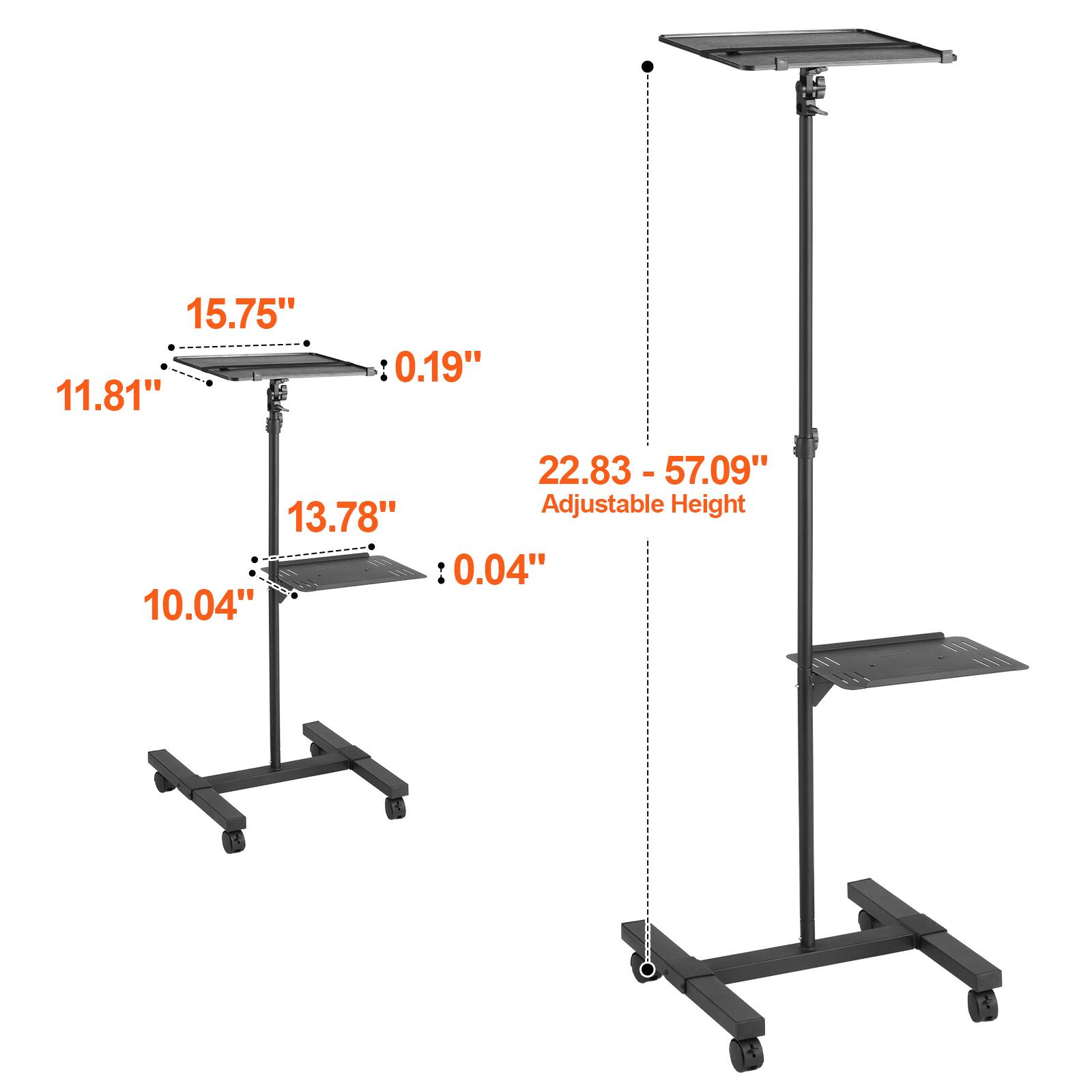 15.75"  
11.81"  
0.19"  
22.83 - 57.09" Adjustable Height  
13.78"  
0.04"  
10.04"