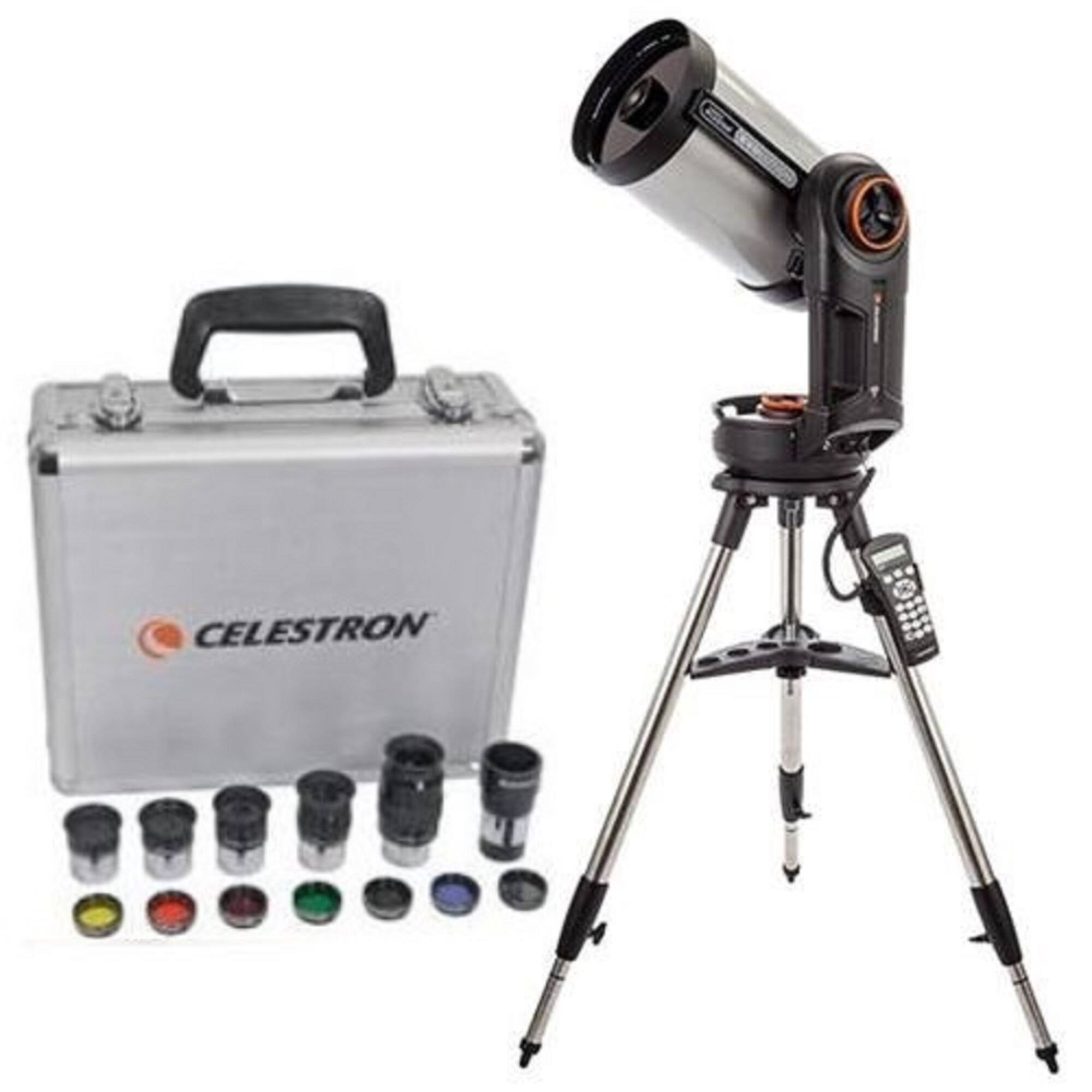 Left. Celestron - Celestron NexStar Evolution 8 Schmidt-Cassegrain Telescope with Eyepiece Kit.