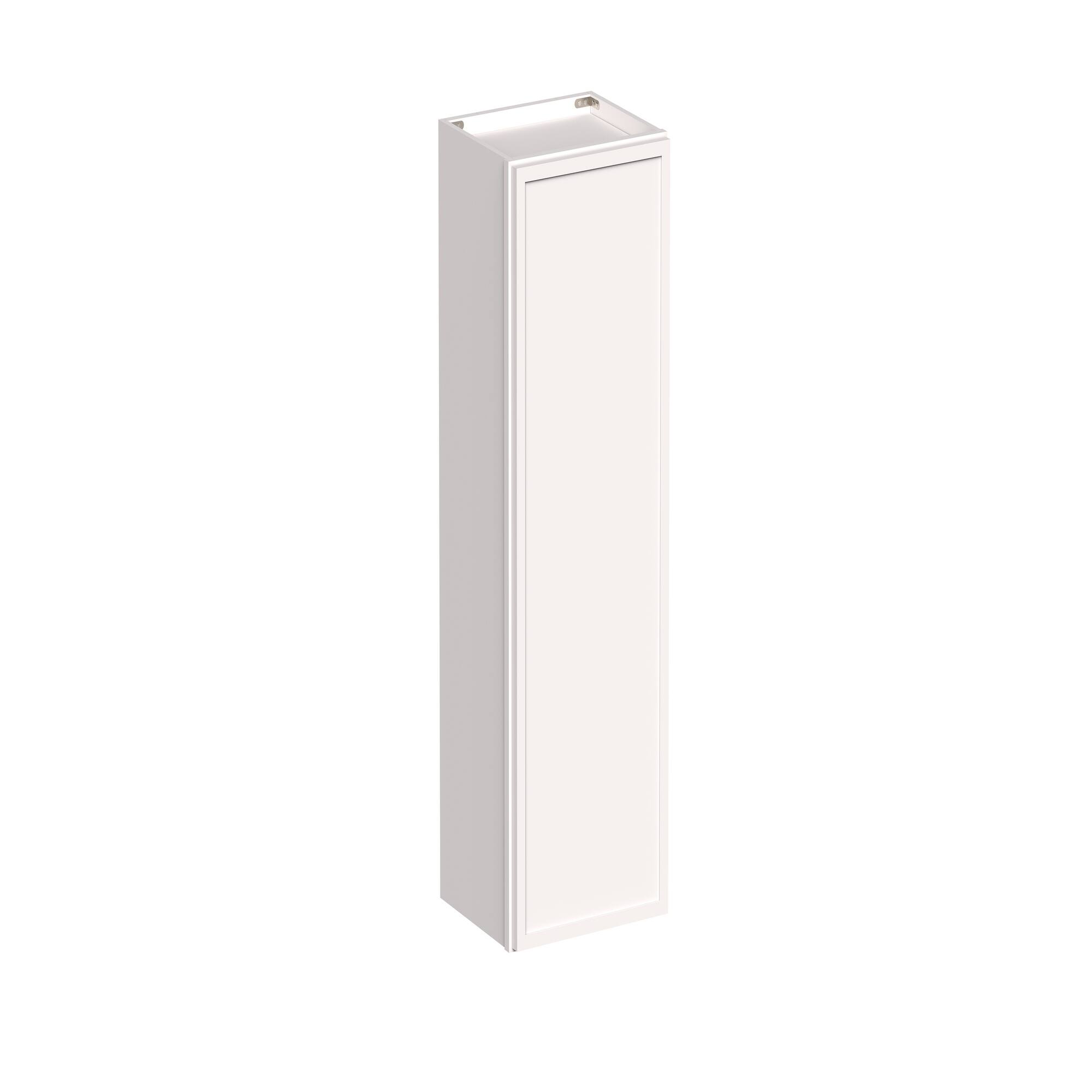 Angle. Boyel Living - 15-in W x 42-in H x 12-in D Slim Shaker RTA Kitchen Wall Cabinet with Soft-Close - Snow White.