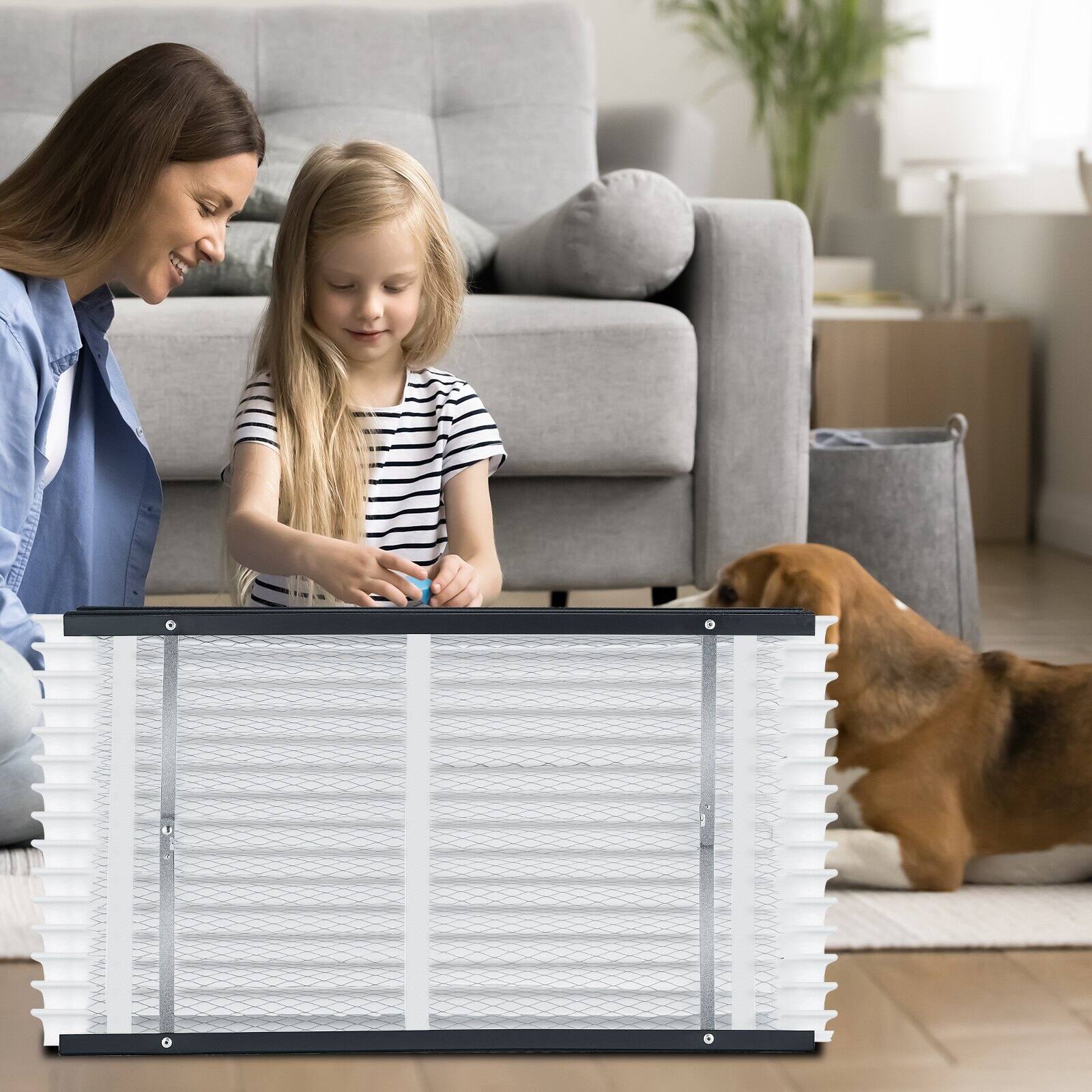 Alt View 1. Glintex - Air Filter, 16x28x4 Furnace Filter MERV 11, Electrostatic Pleated HVAC AC Filter 2-Pack, Captures Dust Smog Dander.