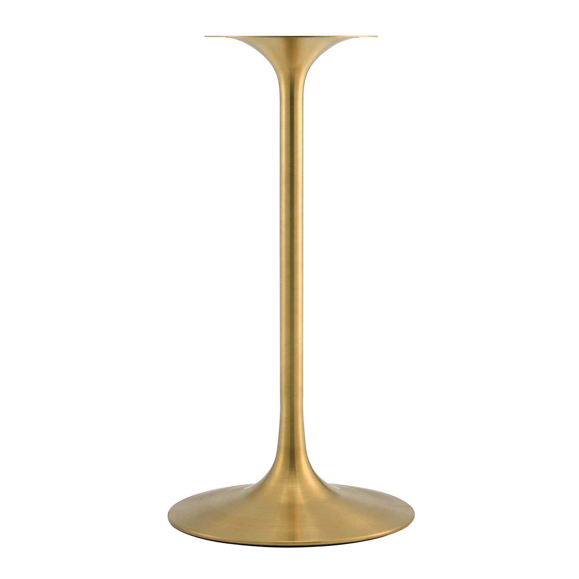 Alt View 2. Modway - Lippa Round Artificial Marble Bar Table - Gold White.