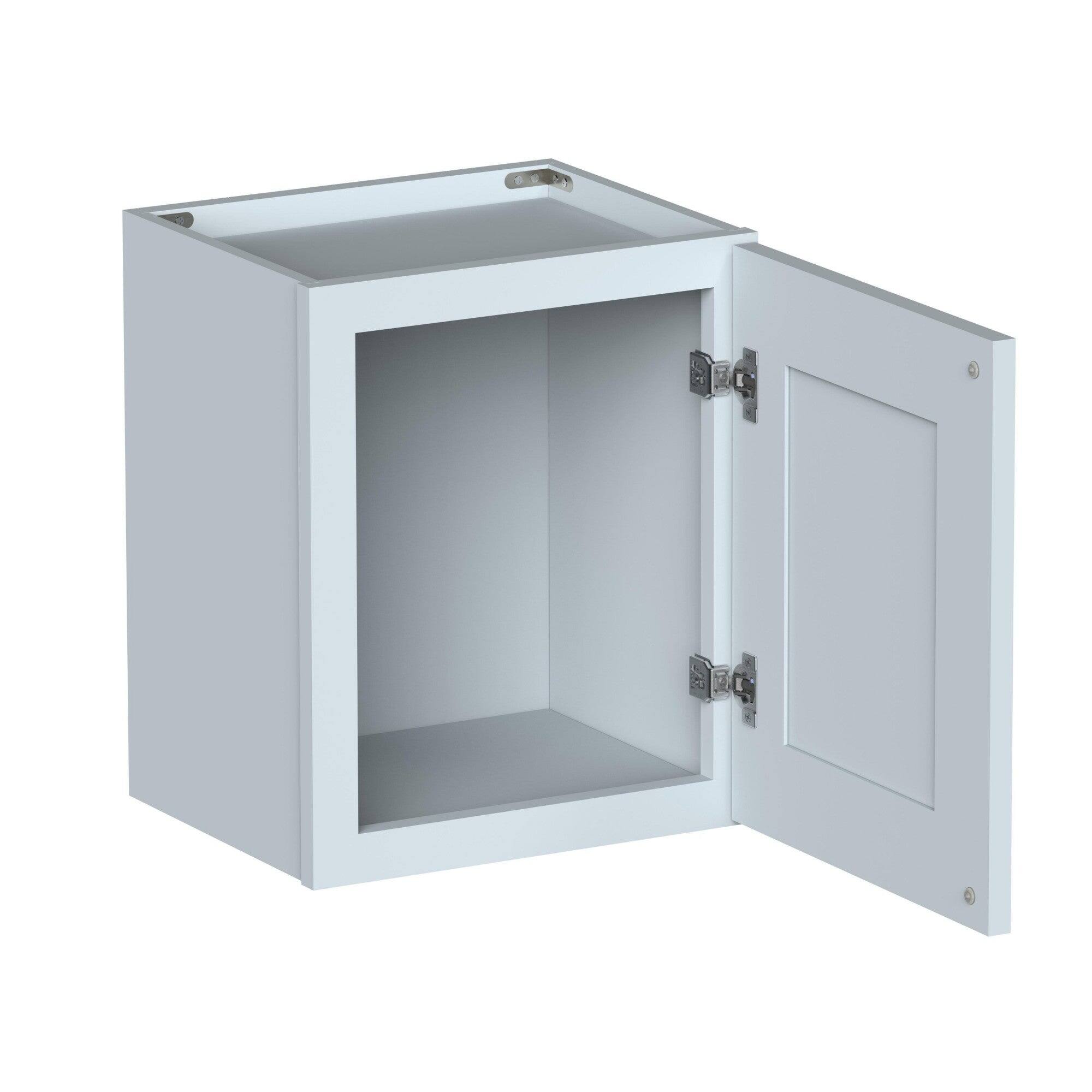 Alt View 2. Boyel Living - 15in.W x12in.D x18in.H Dove Gray WALL CABINET Fully assembled Cabinet With One HDF Door - Gray.