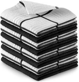 Zulay Kitchen - Pack of 8 Cotton Wash Cloths - 12x12 Inch Super Soft Face Towels - Reusable Wash Cloths for Body and Face