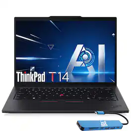 Lenovo - Refurbished Excellent - Upgraded - ThinkPad T14 Gen5 Laptop - 14" FHD+ Touchscreen- Intel Core Ultra 5 - 16GB RAM - 512GB SSD – Fingerprint– Win 11 Pro - Black