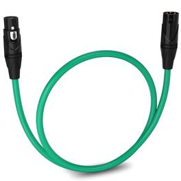 Lyxpro - 1.5 ft Balanced XLR Cable, Male to Female, 3 Pin Microphone Cable - Green
