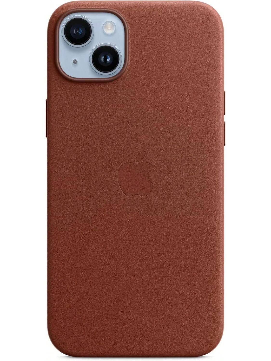 Apple - iPhone 14 Plus Leather Case w/ MagSafe - Umber