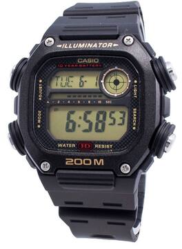 Casio - Digital DW-291H-9AV Quartz 200M Men's Watch - Black