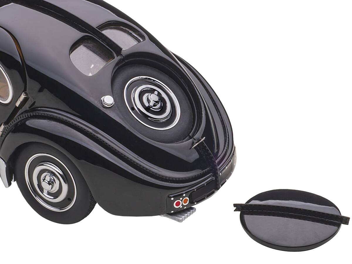 Alt View 1. Autoart - 1938 Bugatti Type 57SC Atlantic with Disc Wheels Black 1/43 Diecast Model Car by Autoart - Black.