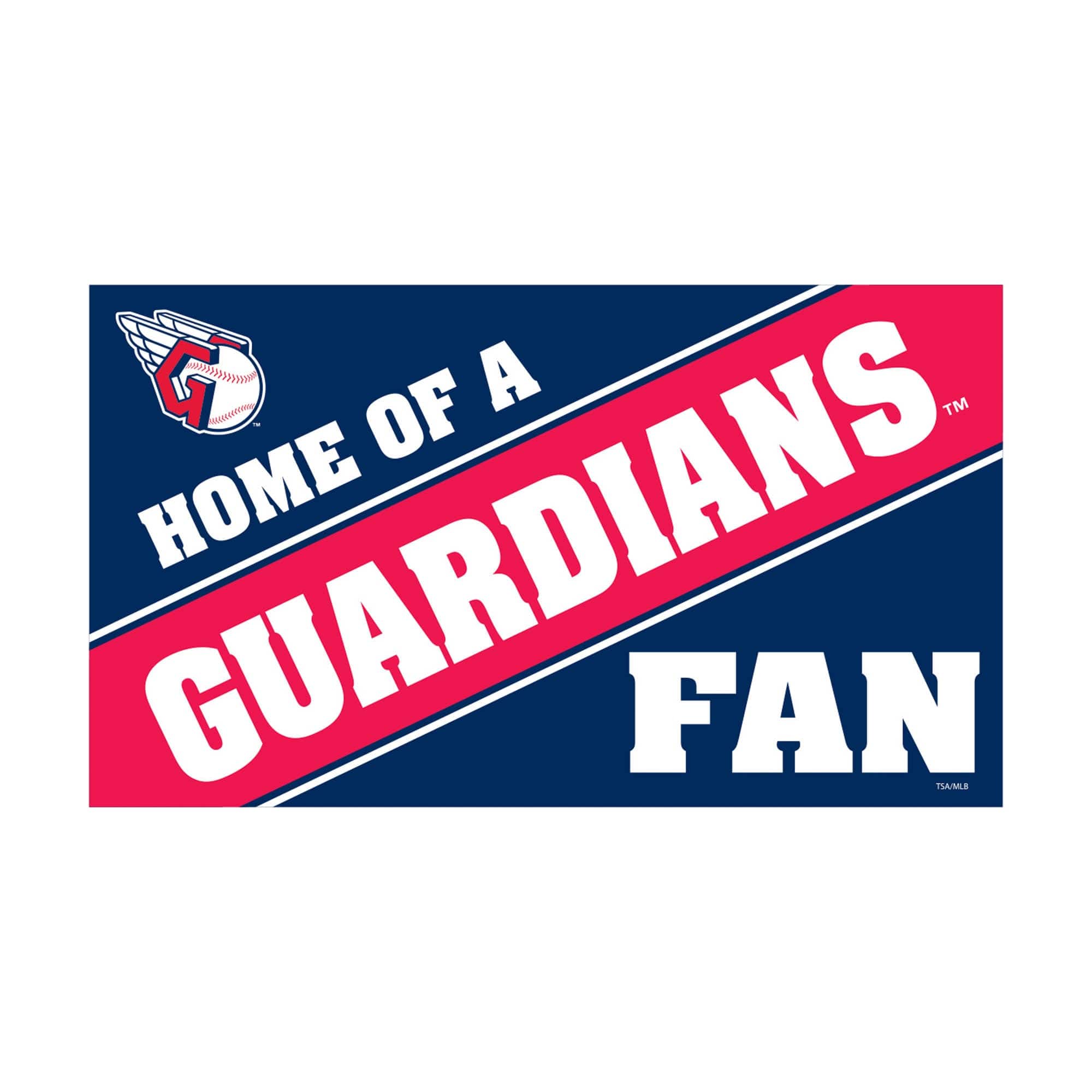 Evergreen Enterprises - Cleveland Guardians 28" x 16" Home of a Fan Indoor/Outdoor Trapper Mat - Multicolor