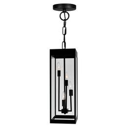 CWI Lighting - Windsor 4 Light Outdoor Ceiling Light - Black