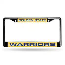 Rico Industries - Golden State Basketball Warrior's Black Metal License Plate Frame Holder - Multi