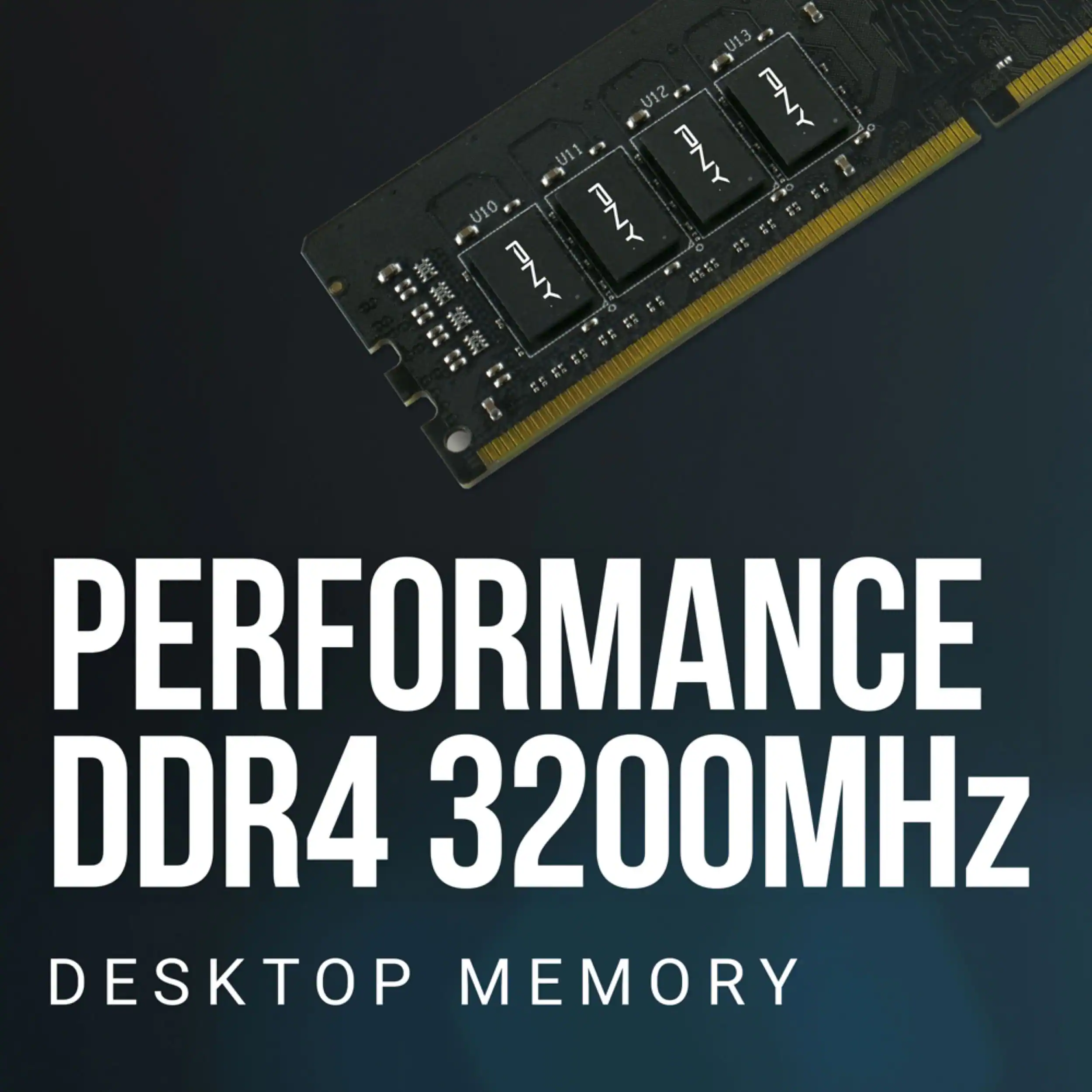 U13 SIU PNY U11 F PNY E U10 PNY E E O 22 PNY 2222 E5 St a E : OE  
PERFORMANCE DDR4 3200MHZ DESKTOP MEMORY