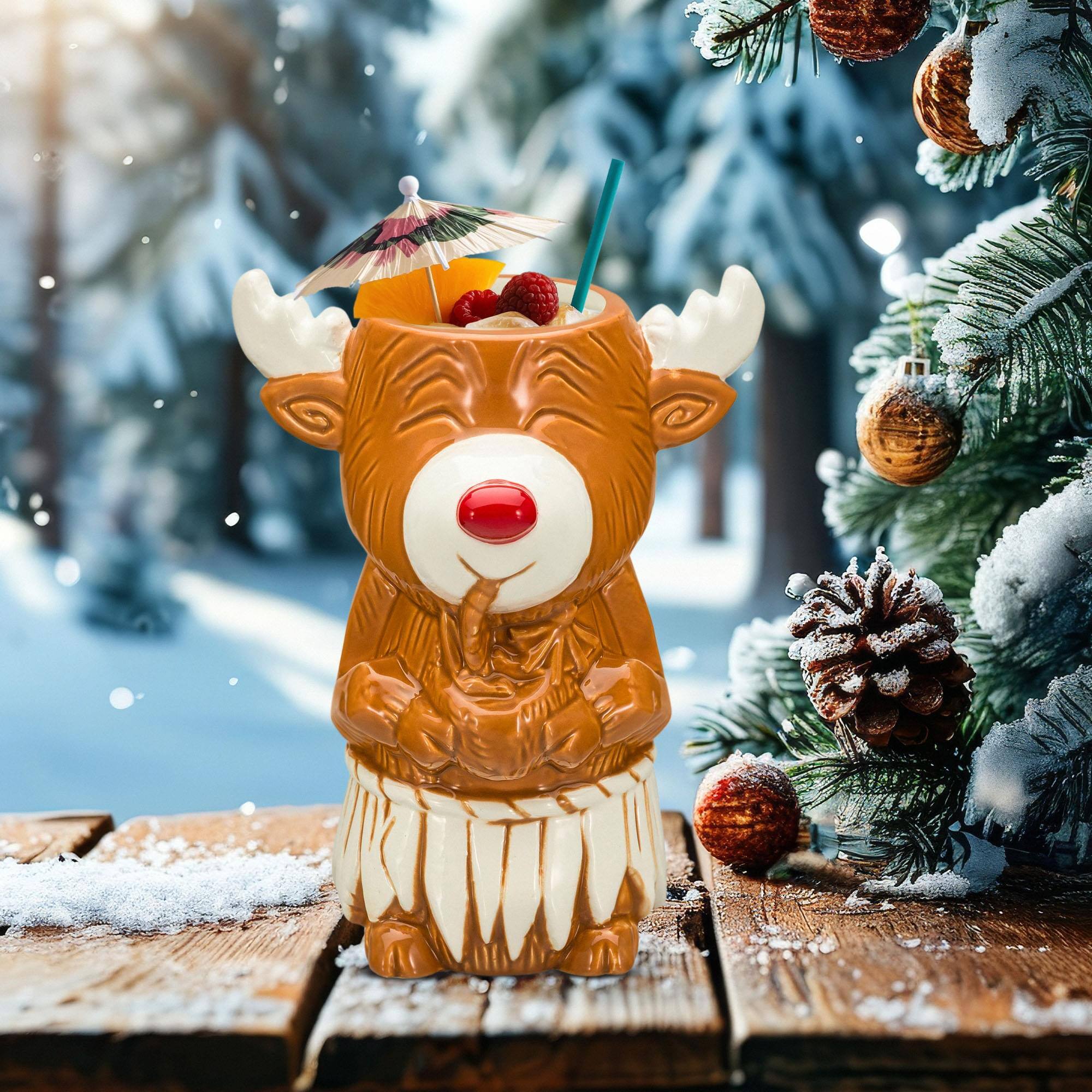 Alt View 10. Beeline Creative - Geeki Tikis Rum Rum Rudolph 24 Ounce Ceramic Mug - Multi-Colored.