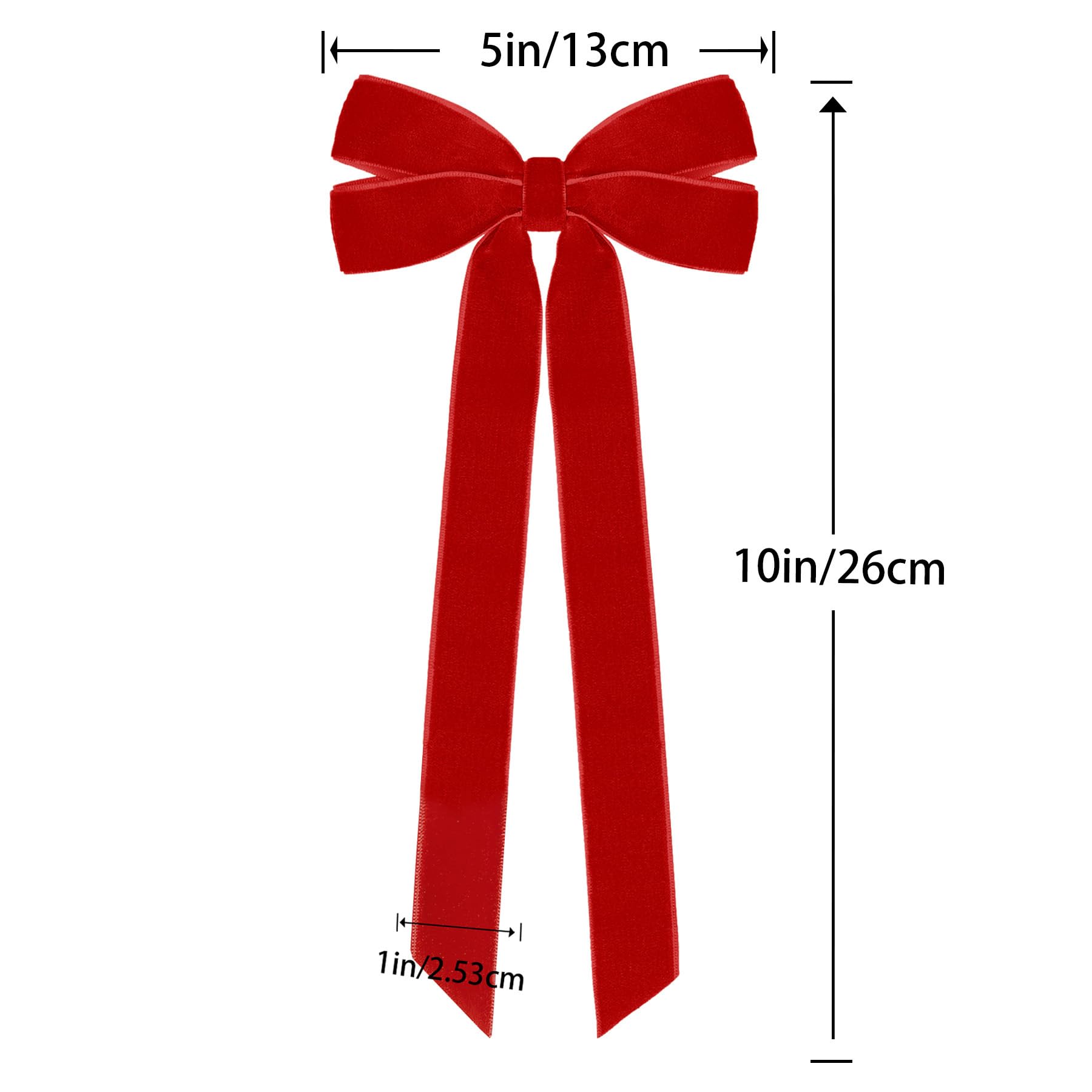 5in/13cm  
10in/26cm  
1in/2.53cm