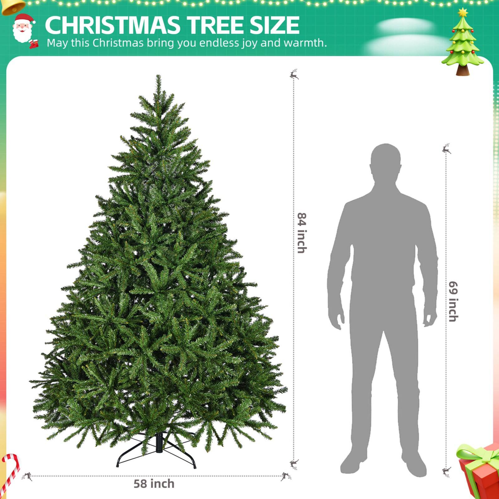 CHRISTMAS TREE SIZE  
May this Christmas bring you endless joy and warmth.  

84 inch  
69 inch  
58 inch