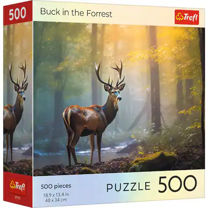 500 Buck in the Forest
Trefl
37513
500 pieces
18.9 x 13.4 in
48 x 34 cm
PUZZLE 500