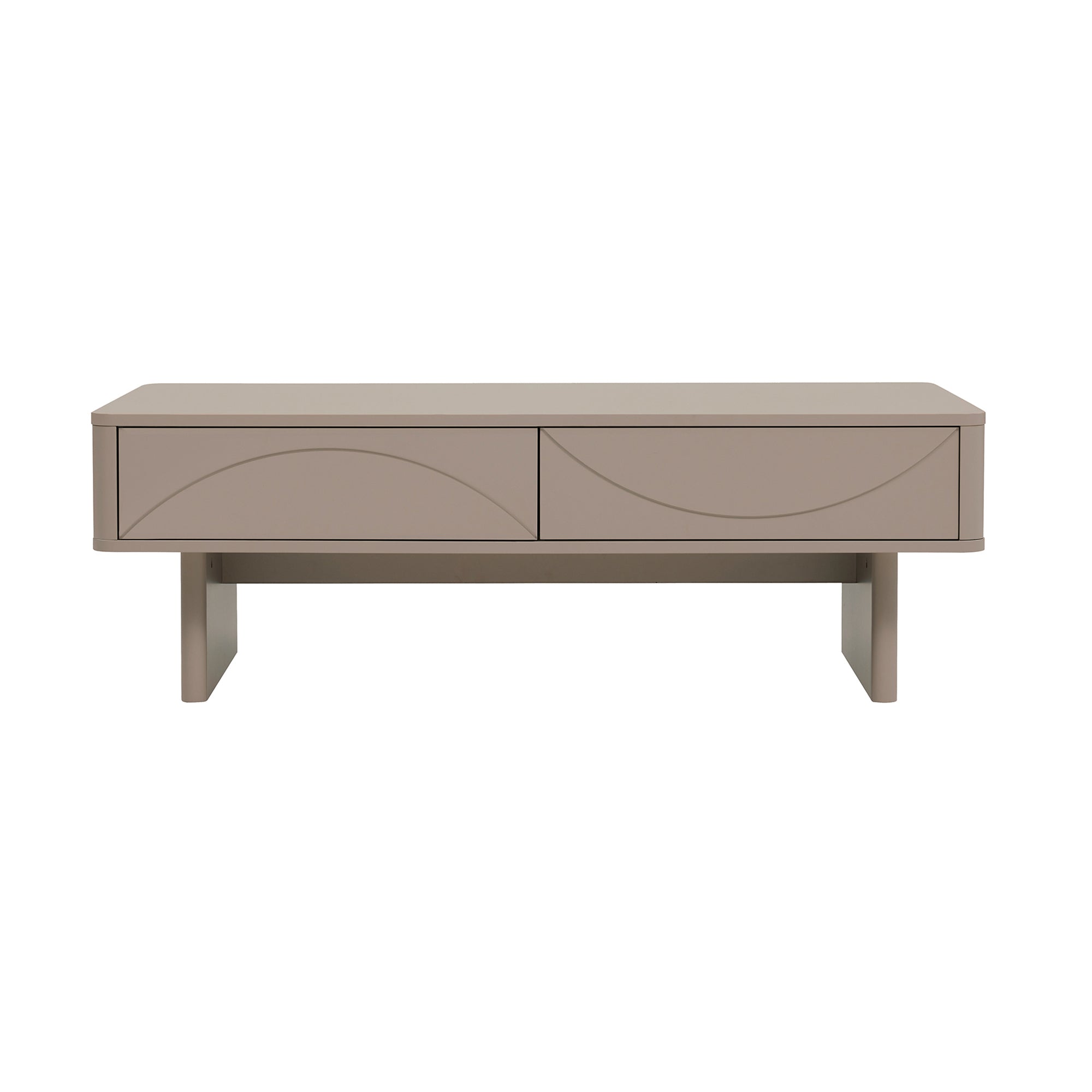 Front. Manhattan Comfort - Ella Modern 47" Coffee Table - Mocha.