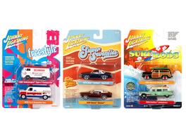 "2-Packs" 2023 Set A of 6 pieces Release 2 1/64 Diecast Model Cars by Johnny Lightning - Multicolor
