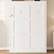 Angle. Whisen - Twin Size Murphy Bed with Cabinet, Wood & MDF Foldable Guest Bed, Space-Saving Furniture - White.