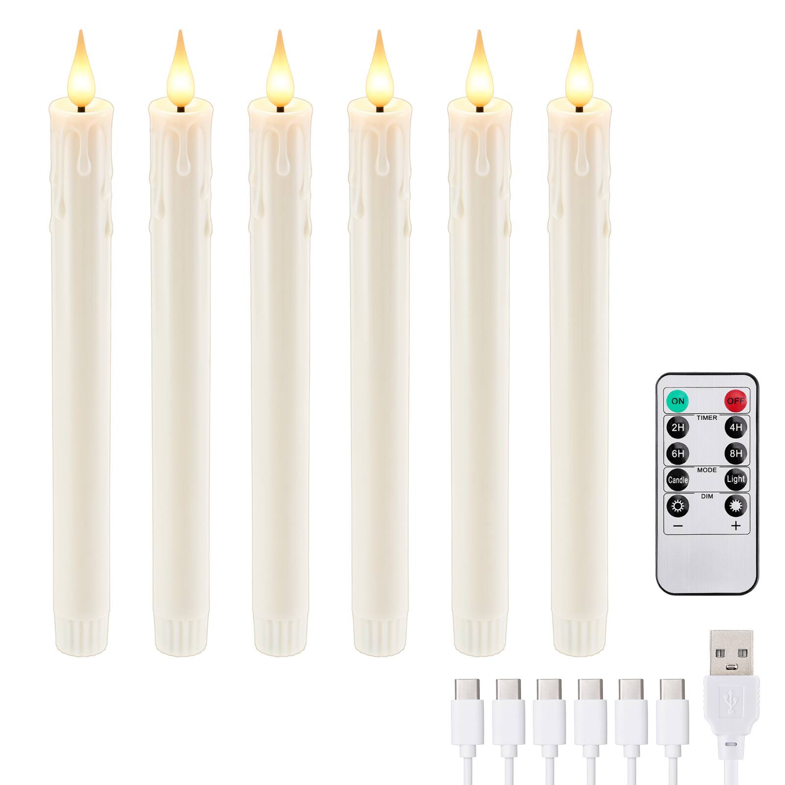 ON  
OFF  
2H  
TIMER  
4H  
6H  
8H  
MODE Candle Light  
DIM  
-  
+