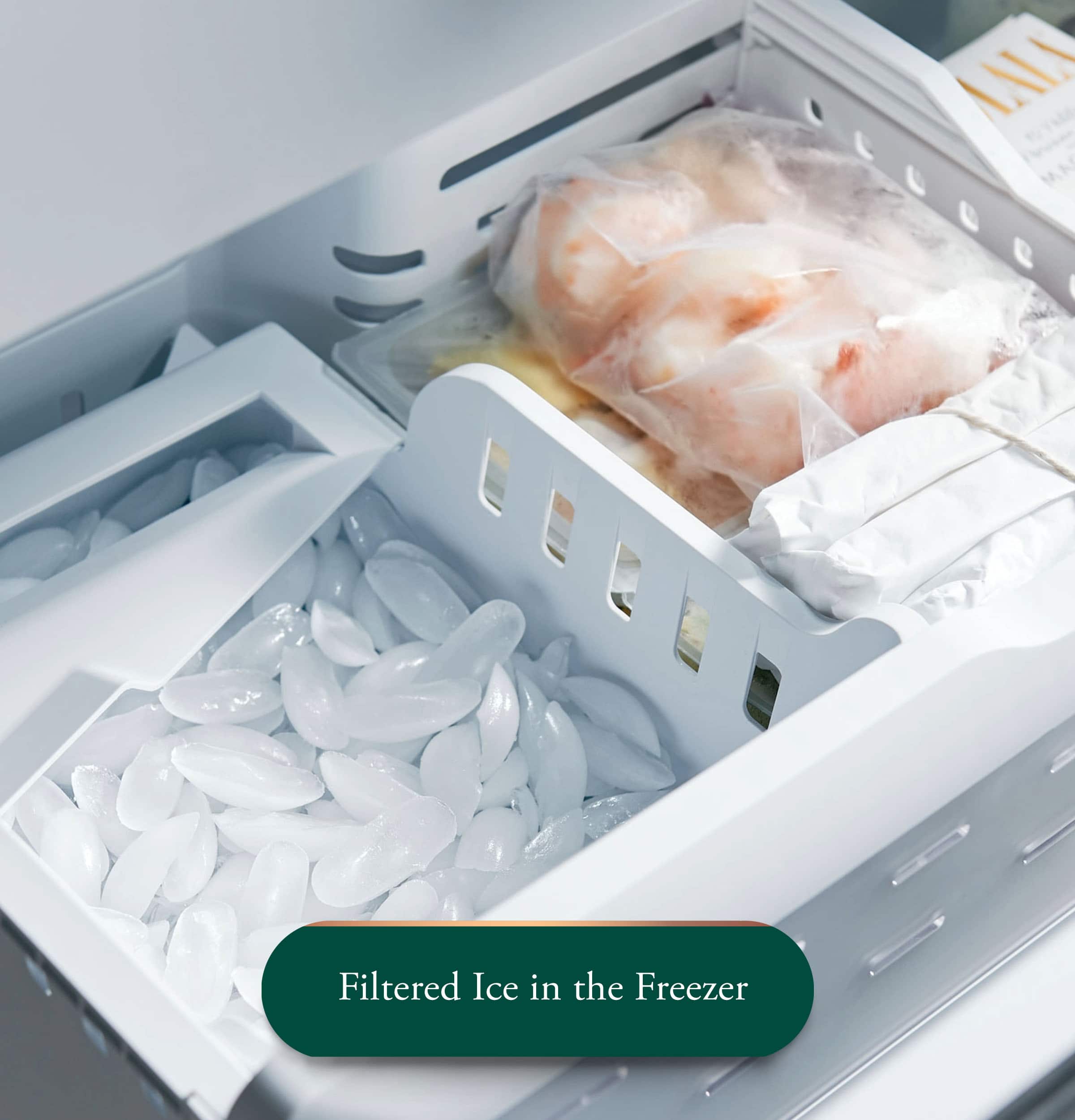 Filtered Ice in the Freezer