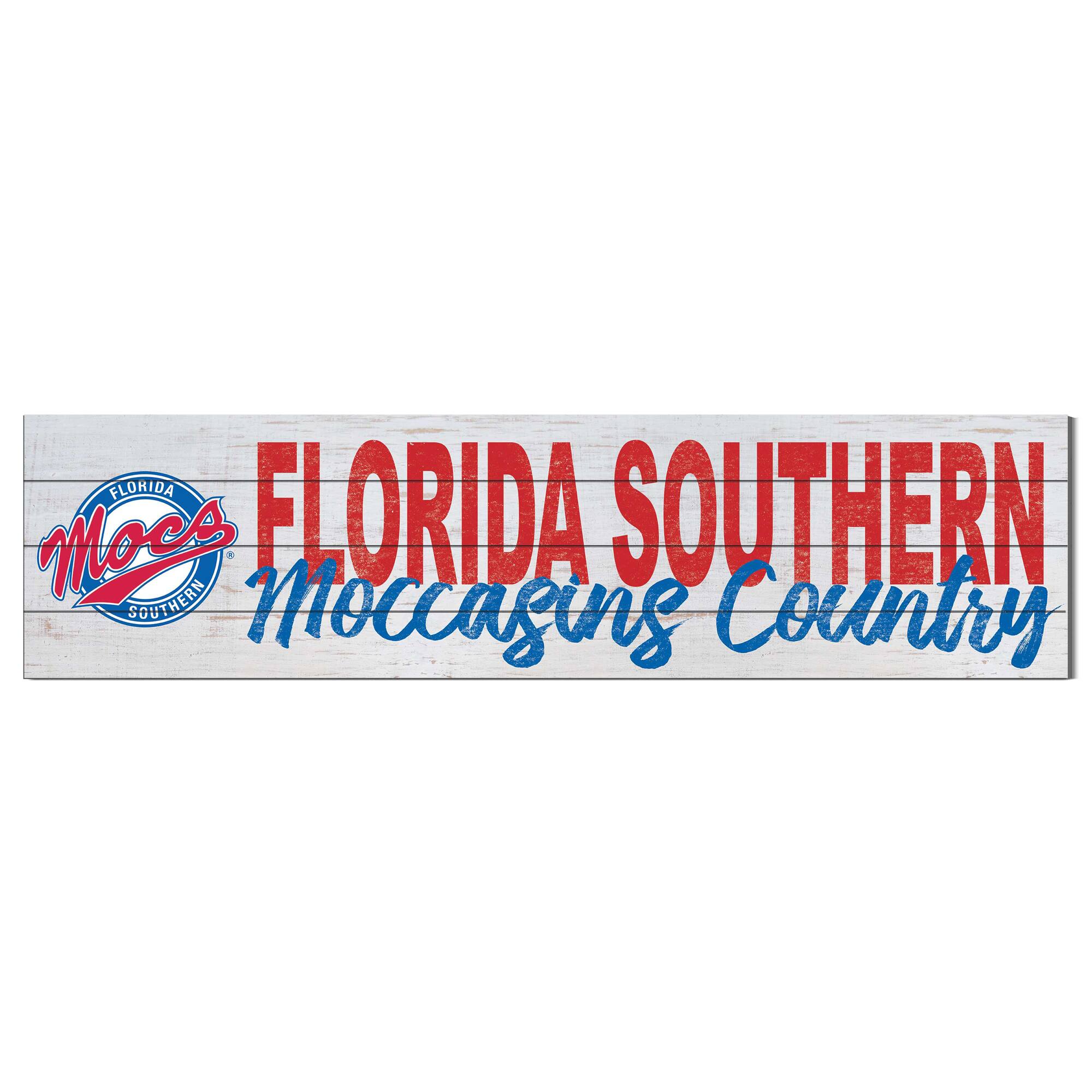 Florida Southern Moccasins 40'' x 10'' Logo Sign