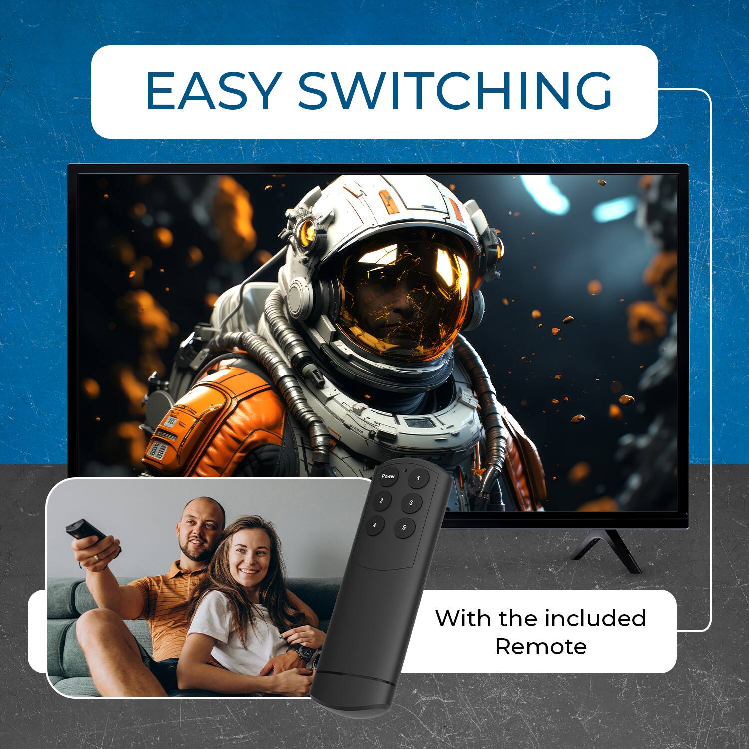 EASY SWITCHING

With the included Remote