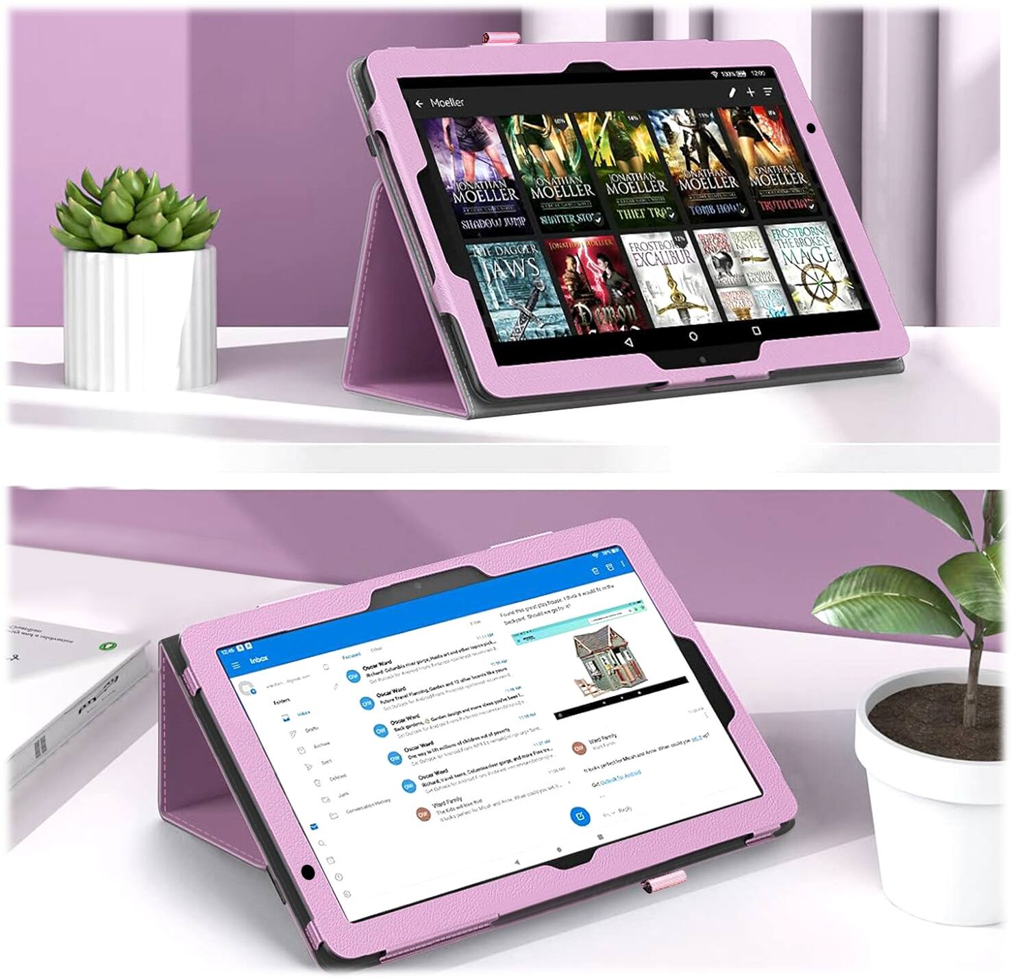 Alt View 12. SaharaCase - EliteFold Folio Case for Samsung Galaxy Tab A9+ - Pastel Pink.