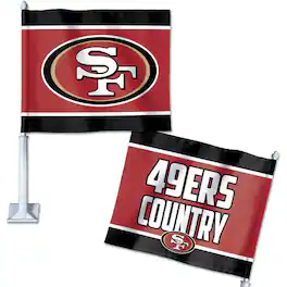 WinCraft - San Francisco 49ers Double-Sided Slogan Car Flag - Multicolor