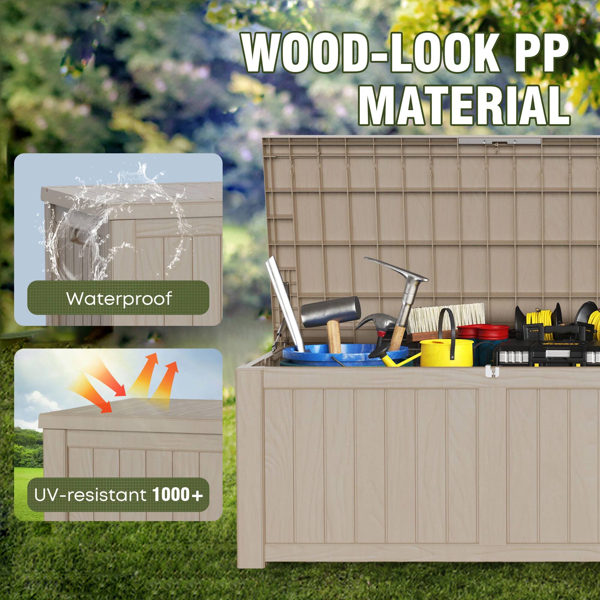 WOOD-LOOK PP MATERIAL

Waterproof

UV-resistant 1000+
