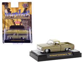M2 - 1973 Chevrolet Cheyenne Super 10 Pickup Truck with Graphics "Lowriders" Limited Edition 7700 pcs 1/64 - Gold Metallic