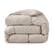 Left. Peace Nest - Peace Nest White Goose Down Feather Fiber Comforter Heavyweight Duvet Insert, Cream, King - Cream.