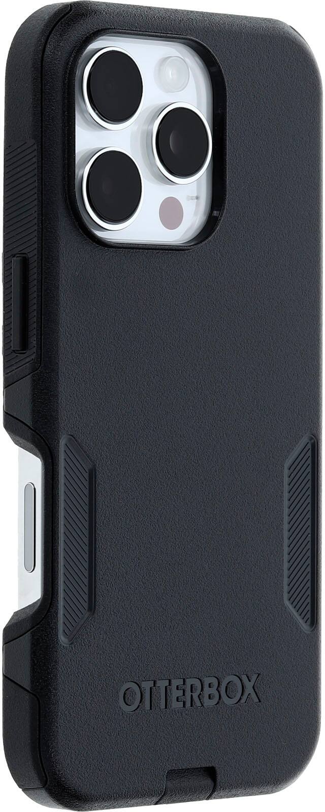 Angle. OtterBox - Commuter Series Hard Shell for MagSafe for Apple iPhone 16 Pro - Black.