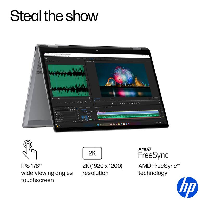 Steal the show

- IPS 178° wide-viewing angles touchscreen
- 2K (1920 x 1200) resolution
- AMD FreeSync™ technology