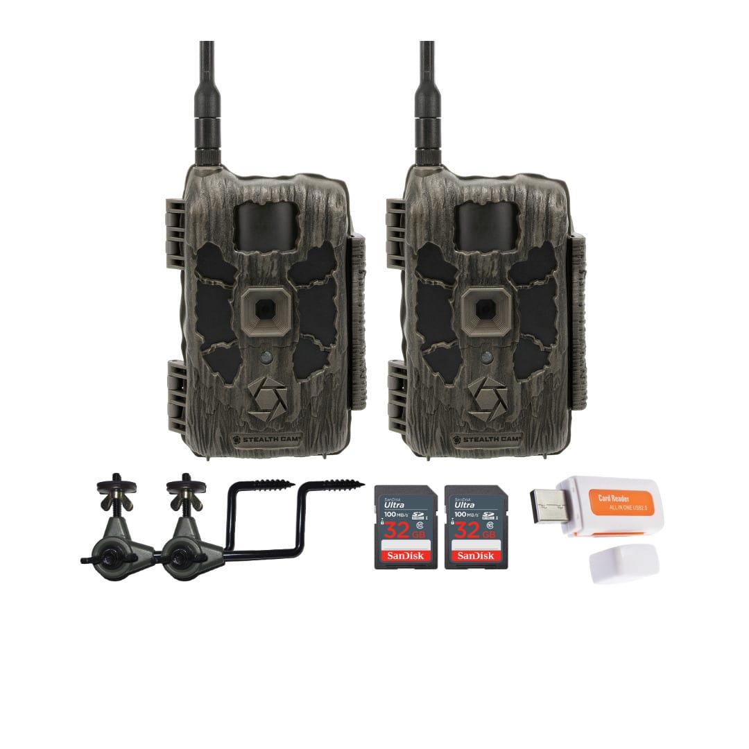 Stealth Cam - 40MP Deceptor Max Cellular Trail Camera with Simple Camera Holder 32GB Memory Cards and Card Reader(2 Pack) price history on PriceWatchPro